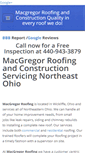 Mobile Screenshot of macgregorroofing.com